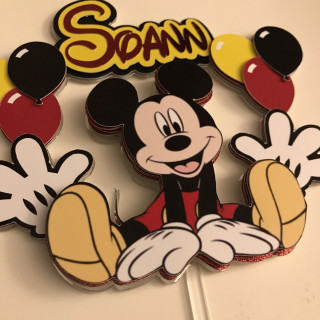 Toppers MICKEY 3D personnalisé