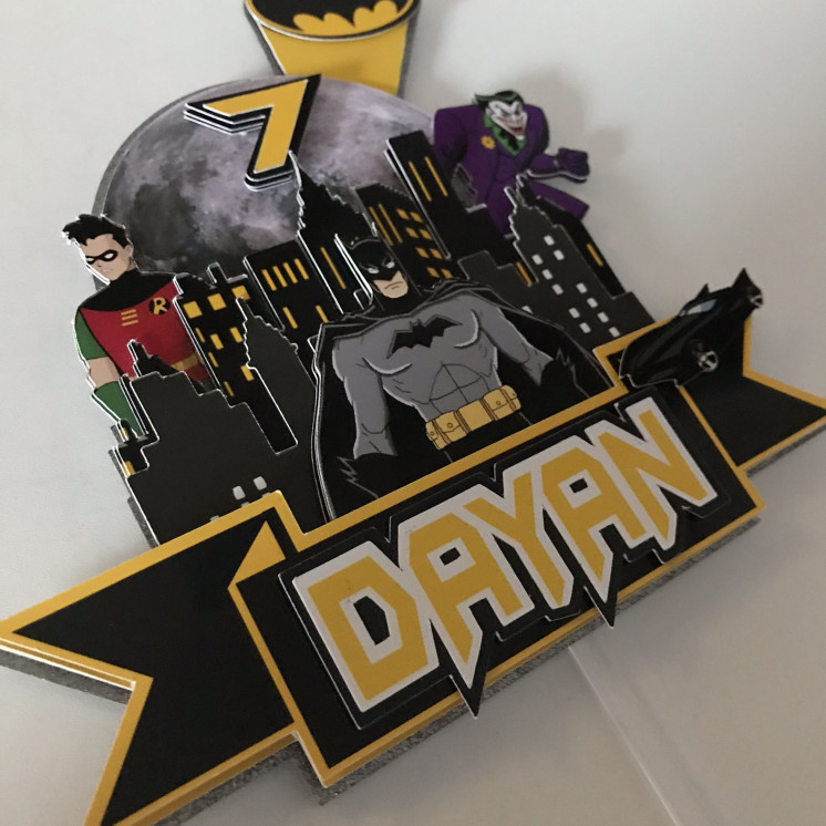 Toppers BATMAN 3D personnalisé