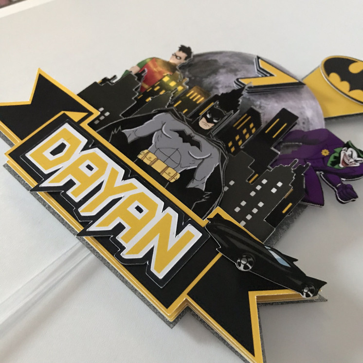 Toppers BATMAN 3D personnalisé