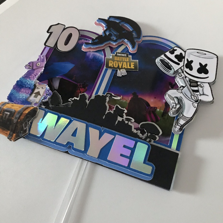 Toppers FORTNITE 3D personnalisé