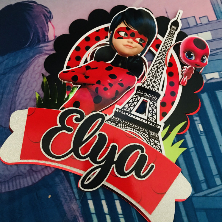 Toppers MIRACULOUS 3D personnalisé