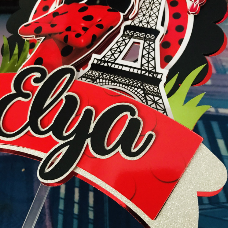 Toppers MIRACULOUS 3D personnalisé