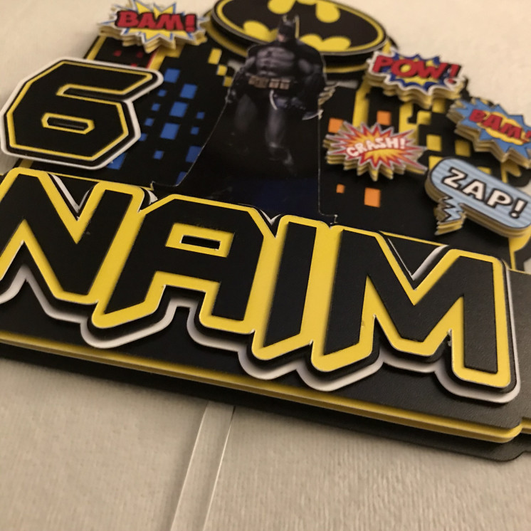 Toppers BATMAN NIGHT 3D personnalisé