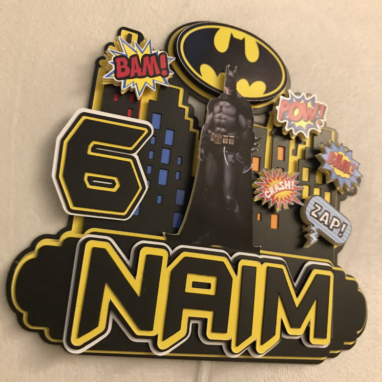 Toppers BATMAN NIGHT 3D personnalisé