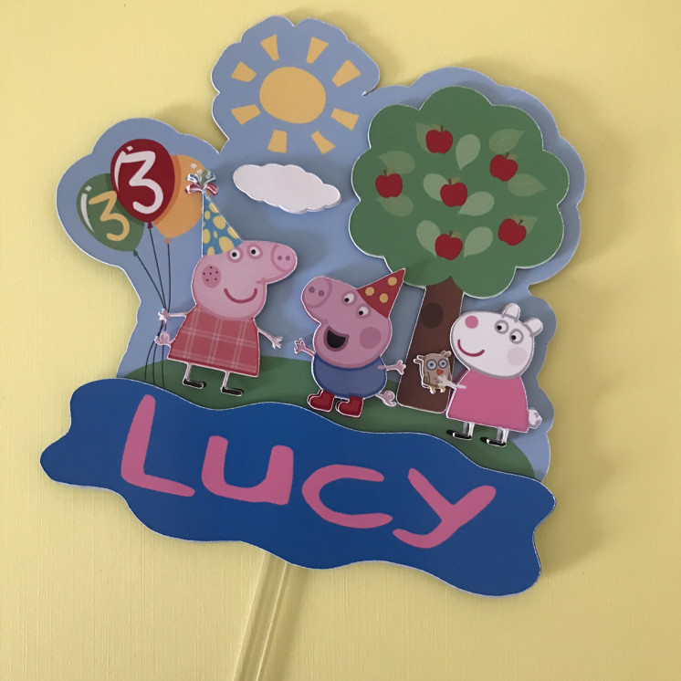 Toppers PEPPA PIG 3D personnalisé