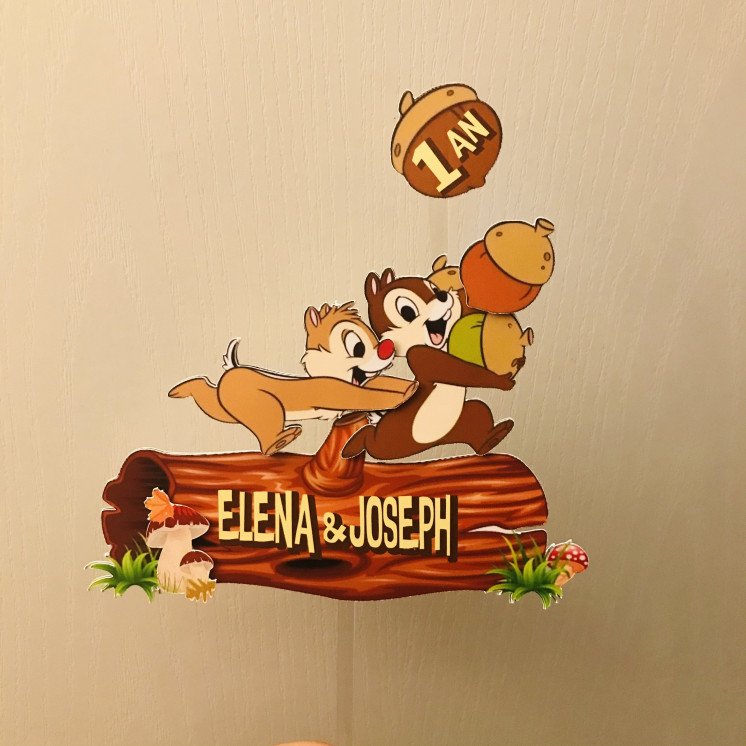 Toppers TIC & TAC 3D personnalisé