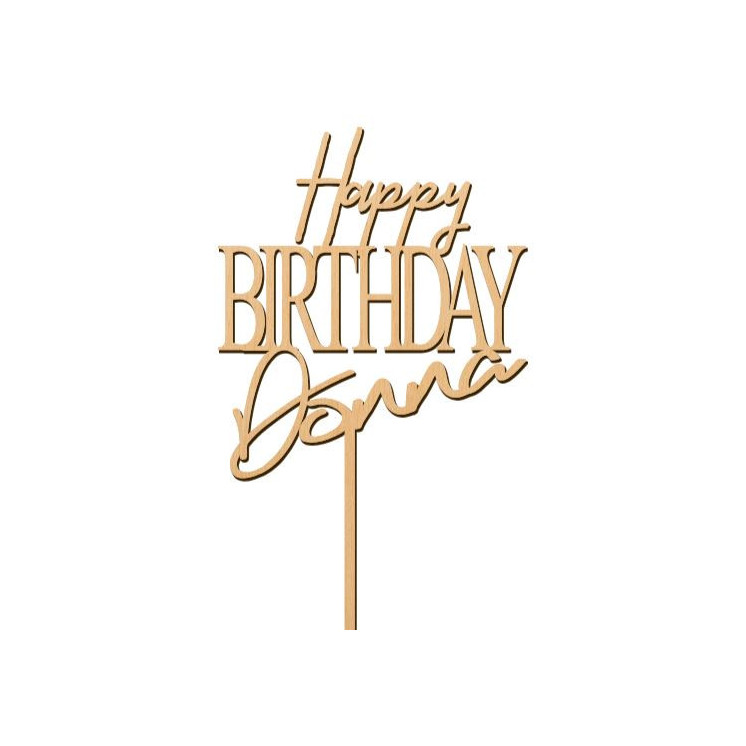 Toppers Bois Prénoms HAPPY BIRTHDAY  Personnalisé