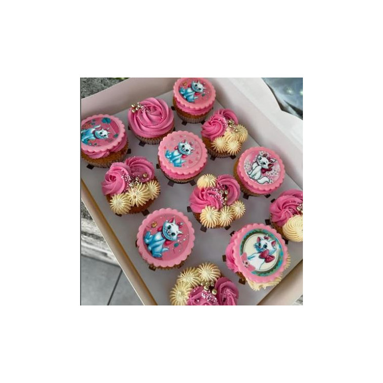 Mini disques pour CUPCAKES  Prédécoupés personnalisés