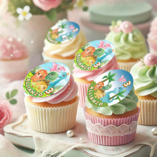 Mini disques pour CUPCAKES  Prédécoupés personnalisés