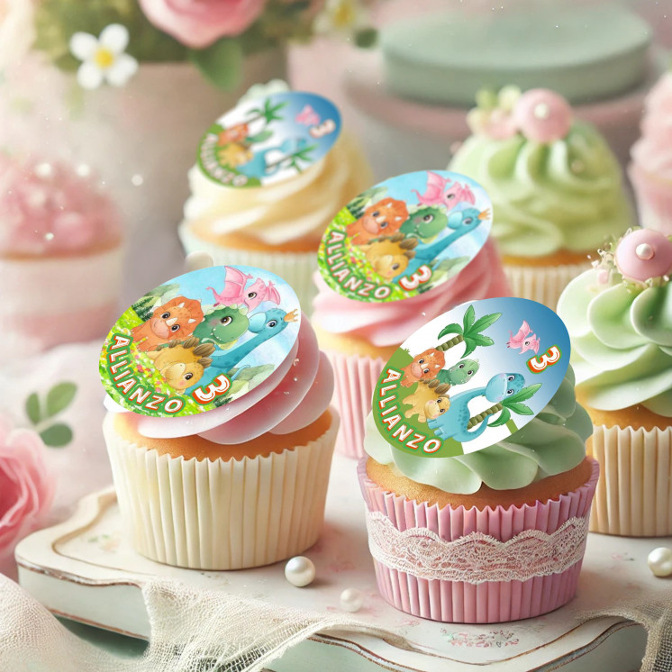 Mini disques pour CUPCAKES  Prédécoupés personnalisés