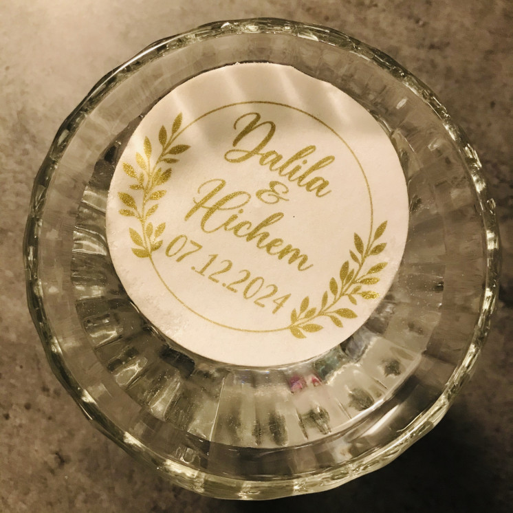 Disques cocktails Or scintillant personnalisés