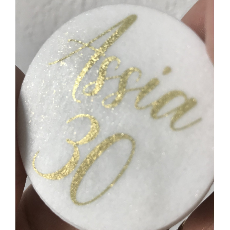 Disques cocktails Or scintillant personnalisés