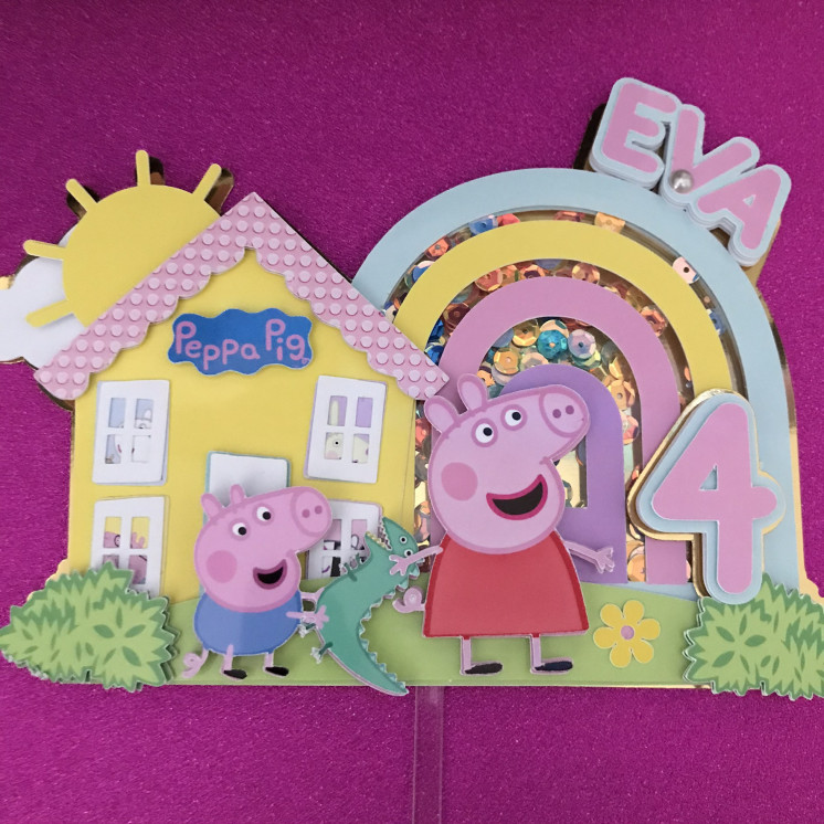 Toppers shaker PEPPA PIG Personnalisé